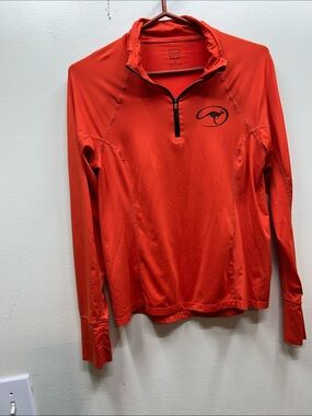 Noble Equine Orange Quarter-Zip Performance Lightweight Jacket
